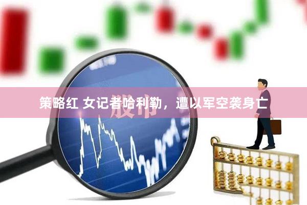 策略红 女记者哈利勒，遭以军空袭身亡