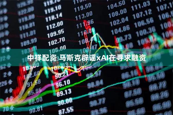 中祥配资 马斯克辟谣xAI在寻求融资
